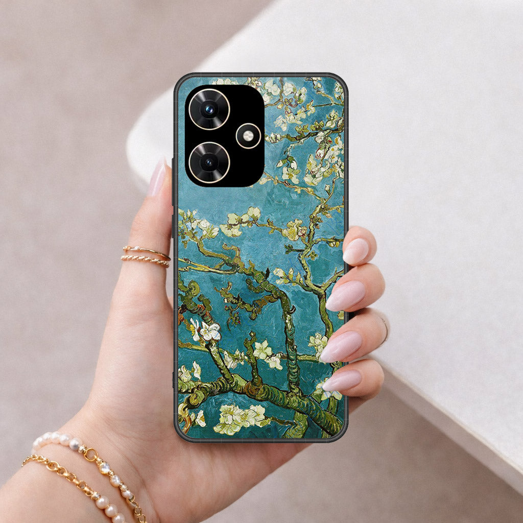 Infinix Hot 30i Cover - Floral Series 2 - HQ Ultra Shine Premium Infinity Glass Soft Silicon Borders Case