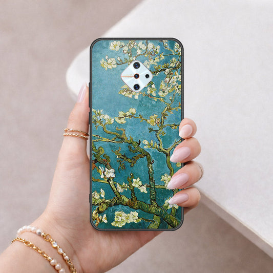 Vivo Y9s Cover - Floral Series 2 - HQ Ultra Shine Premium Infinity Glass Soft Silicon Borders Case