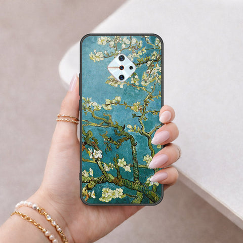 Vivo Y9s Cover - Floral Series 2 - HQ Ultra Shine Premium Infinity Glass Soft Silicon Borders Case