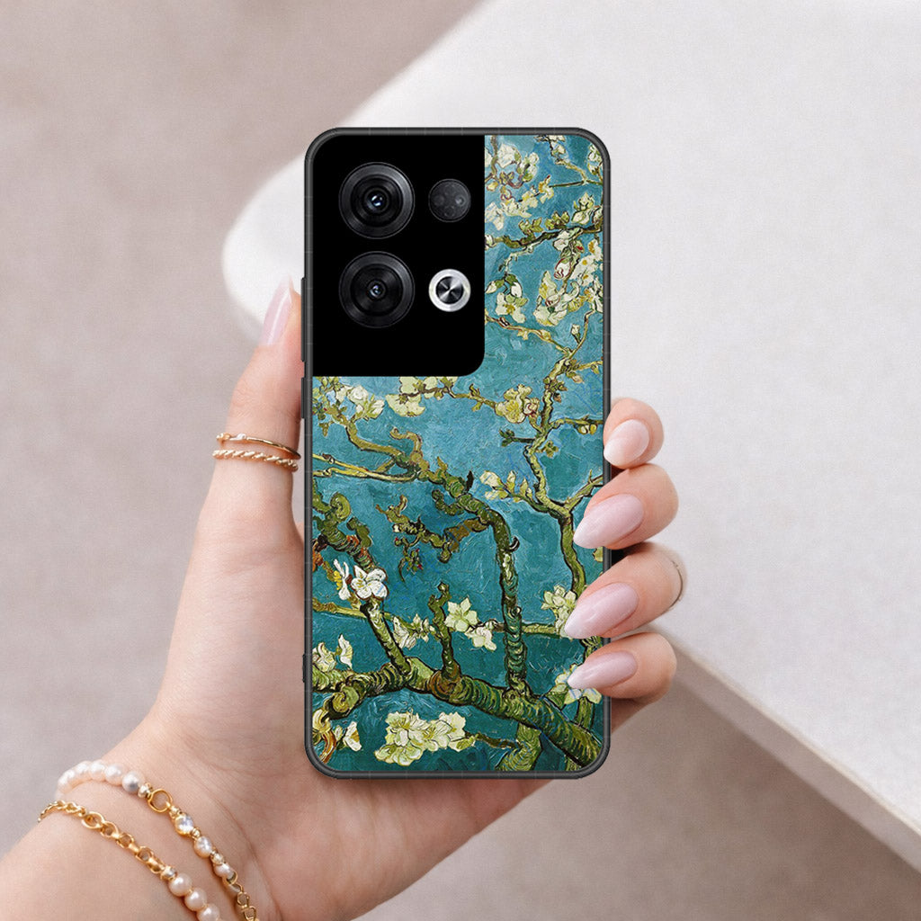 Oppo Reno 8 Pro  Cover - Floral Series 2 - HQ Ultra Shine Premium Infinity Glass Soft Silicon Borders Case