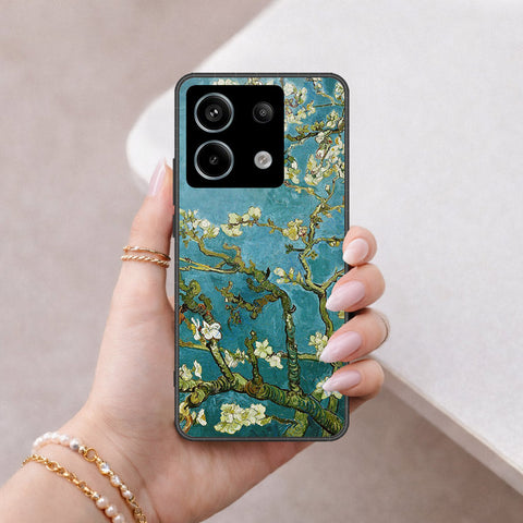 Xiaomi Redmi Note 13 Pro 4G Cover - Floral Series 2 - HQ Ultra Shine Premium Infinity Glass Soft Silicon Borders Case