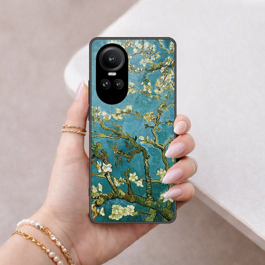 Oppo Reno 10 Pro Cover - Floral Series 2 - HQ Ultra Shine Premium Infinity Glass Soft Silicon Borders Case