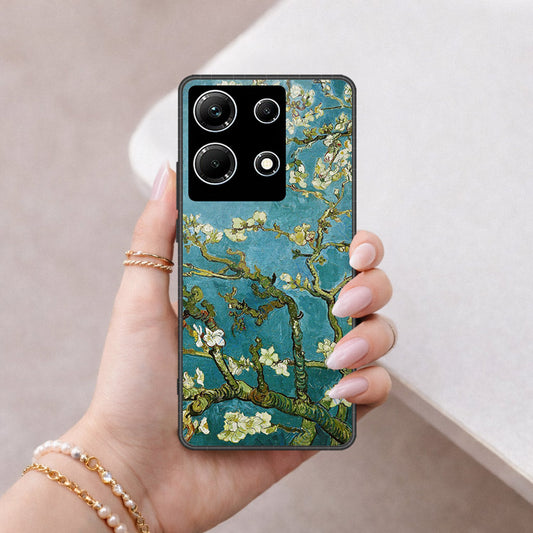Infinix Note 30 Cover - Floral Series 2 - HQ Ultra Shine Premium Infinity Glass Soft Silicon Borders Case