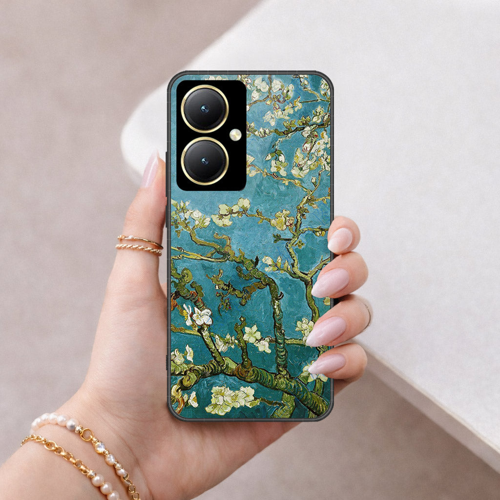 Vivo Y27 Cover - Floral Series 2 - HQ Ultra Shine Premium Infinity Glass Soft Silicon Borders Case