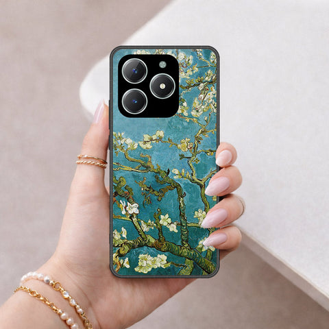 Realme C61 Cover - Floral Series 2 - HQ Ultra Shine Premium Infinity Glass Soft Silicon Borders Case
