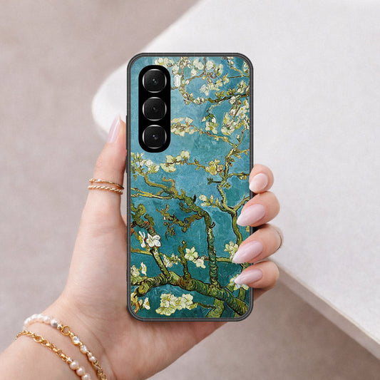 Infinix Hot 60 Cover - Floral Series 2 - HQ Ultra Shine Premium Infinity Glass Soft Silicon Borders Case