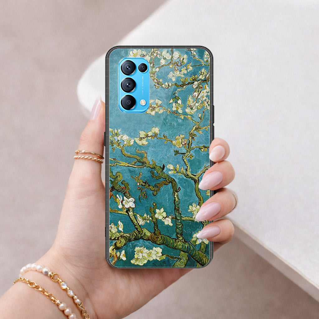 Oppo Reno 5 5G Cover - Floral Series 2 - HQ Ultra Shine Premium Infinity Glass Soft Silicon Borders Case