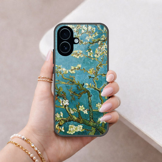 iPhone 17 - Floral Series 2 - HQ Ultra Shine Premium Infinity Glass Soft Silicon Borders Case