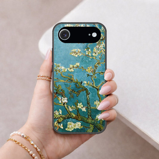 iPhone 18 Air - Floral Series 2 - HQ Ultra Shine Premium Infinity Glass Soft Silicon Borders Case