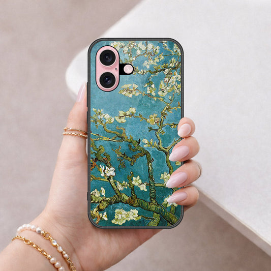 iPhone 16 Plus - Floral Series 2 - HQ Ultra Shine Premium Infinity Glass Soft Silicon Borders Case
