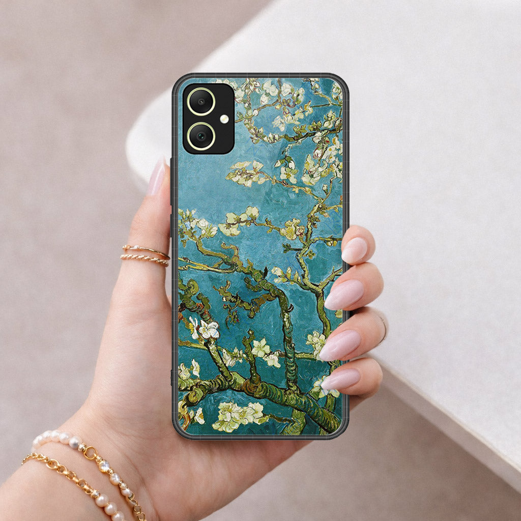 Samsung Galaxy A06 Cover - Floral Series 2 - HQ Ultra Shine Premium Infinity Glass Soft Silicon Borders Case