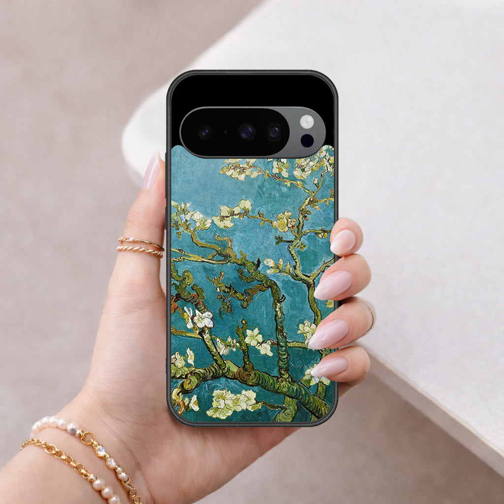 Google Pixel 9 Pro Cover - Floral Series 2 - HQ Ultra Shine Premium Infinity Glass Soft Silicon Borders Case
