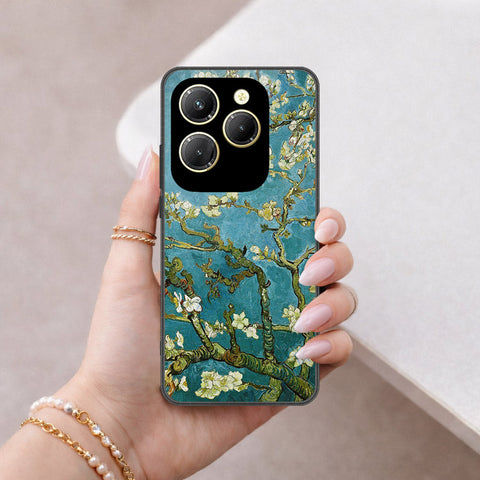 Infinix Hot 40 Pro Cover - Floral Series 2 - HQ Ultra Shine Premium Infinity Glass Soft Silicon Borders Case