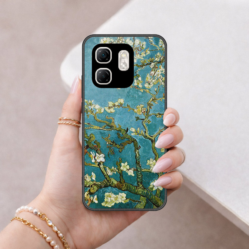 Infinix Hot 50i Cover - Floral Series 2 - HQ Ultra Shine Premium Infinity Glass Soft Silicon Borders Case