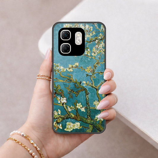 Infinix Hot 50i Cover - Floral Series 2 - HQ Ultra Shine Premium Infinity Glass Soft Silicon Borders Case