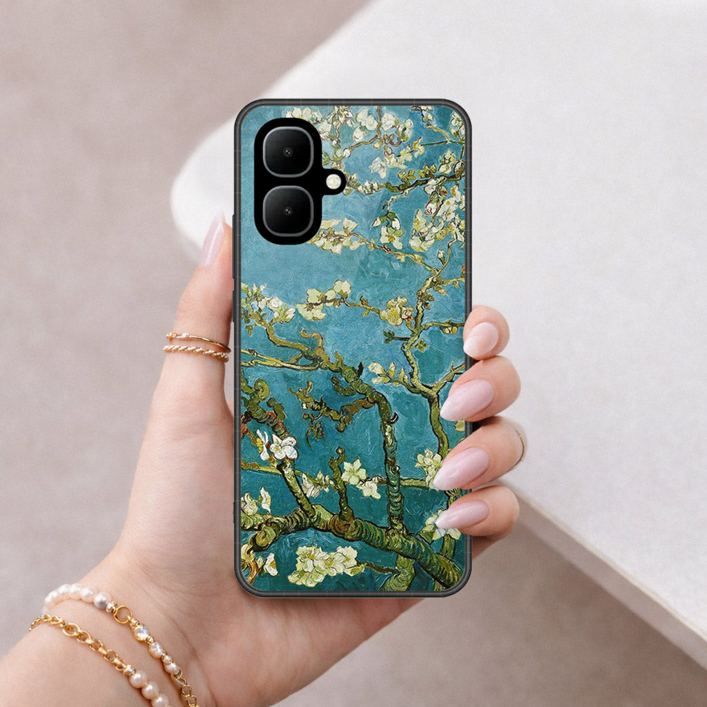Infinix Pop 10 Cover - Floral Series 2 - HQ Ultra Shine Premium Infinity Glass Soft Silicon Borders Case