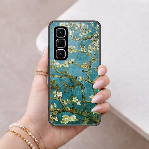 Infinix Hot 50 Pro Plus Cover - Floral Series 2 - HQ Ultra Shine Premium Infinity Glass Soft Silicon Borders Case