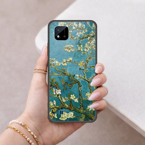 Realme C20A Cover - Floral Series 2 - HQ Ultra Shine Premium Infinity Glass Soft Silicon Borders Case