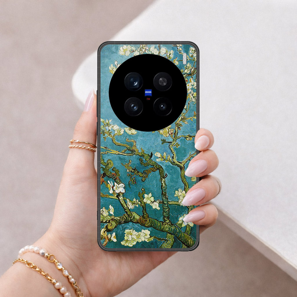 Vivo V7 Plus Cover - Floral Series 2 - HQ Ultra Shine Premium Infinity Glass Soft Silicon Borders Case