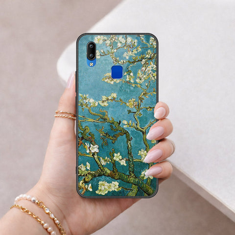 Vivo Y90 Cover - Floral Series 2 - HQ Ultra Shine Premium Infinity Glass Soft Silicon Borders Case