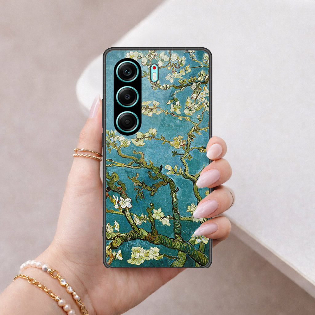 Tecno Camon 40 Pro 5G Cover - Floral Series 2 - HQ Ultra Shine Premium Infinity Glass Soft Silicon Borders Case