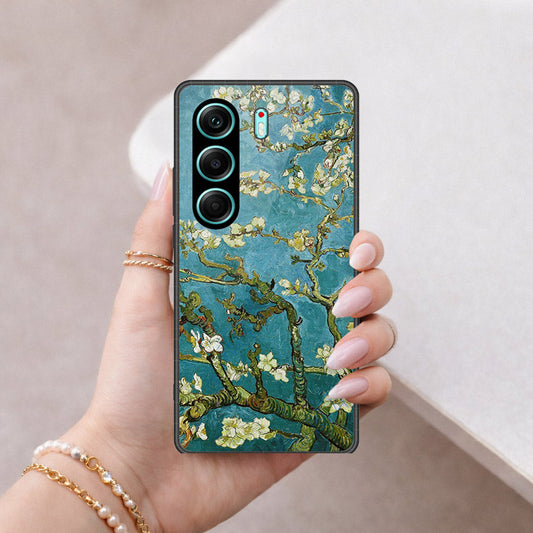 Tecno Camon 40 Pro 5G Cover - Floral Series 2 - HQ Ultra Shine Premium Infinity Glass Soft Silicon Borders Case