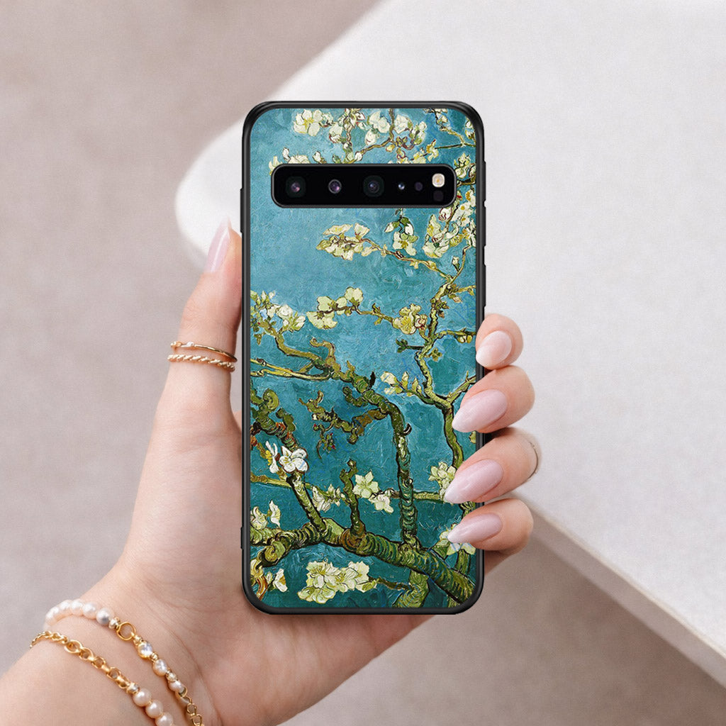 Samsung Galaxy S10 5G Cover - Floral Series 2 - HQ Ultra Shine Premium Infinity Glass Soft Silicon Borders Case