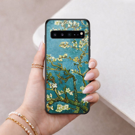 Samsung Galaxy S10 5G Cover - Floral Series 2 - HQ Ultra Shine Premium Infinity Glass Soft Silicon Borders Case