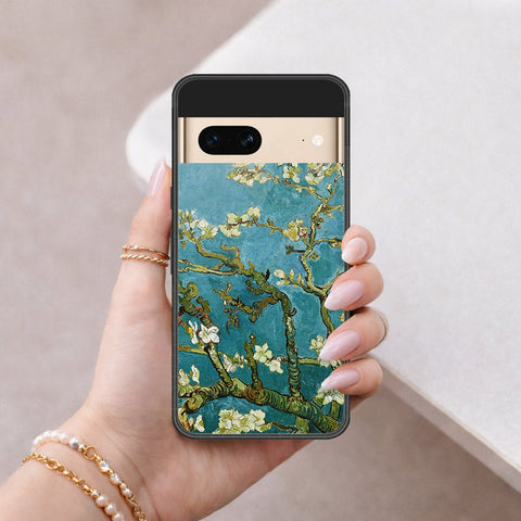 Google Pixel 7 Cover - Floral Series 2 - HQ Ultra Shine Premium Infinity Glass Soft Silicon Borders Case