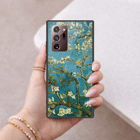 Samsung Galaxy Note 20 Ultra Cover - Floral Series 2 - HQ Ultra Shine Premium Infinity Glass Soft Silicon Borders Case