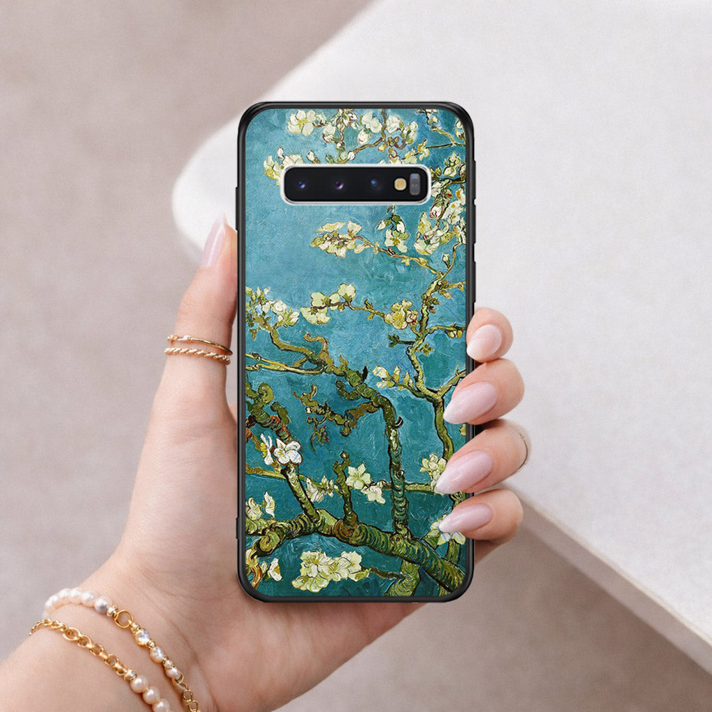 Samsung Galaxy S10 Cover - Floral Series 2 - HQ Ultra Shine Premium Infinity Glass Soft Silicon Borders Case