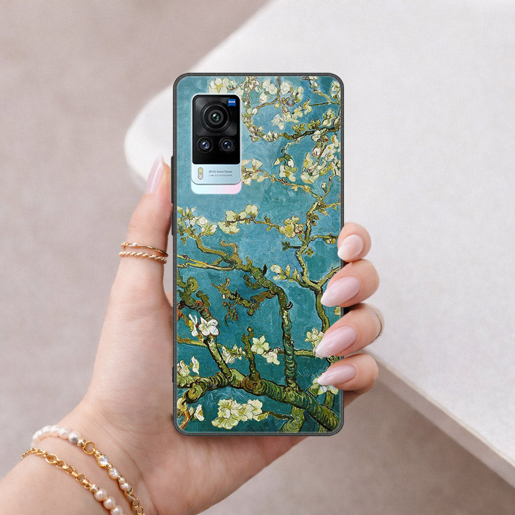 Vivo X60 Pro Cover - Floral Series 2 - HQ Ultra Shine Premium Infinity Glass Soft Silicon Borders Case