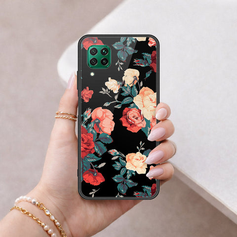Huawei Nova 7i Cover - Floral Series 2 - HQ Ultra Shine Premium Infinity Glass Soft Silicon Borders Case