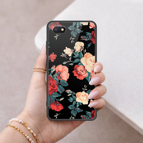 Honor Y5 2018 Cover - Floral Series 2 - HQ Ultra Shine Premium Infinity Glass Soft Silicon Borders Case