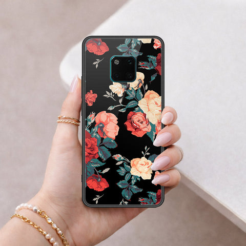 Huawei Mate 20 Pro Cover - Floral Series 2 - HQ Ultra Shine Premium Infinity Glass Soft Silicon Borders Case