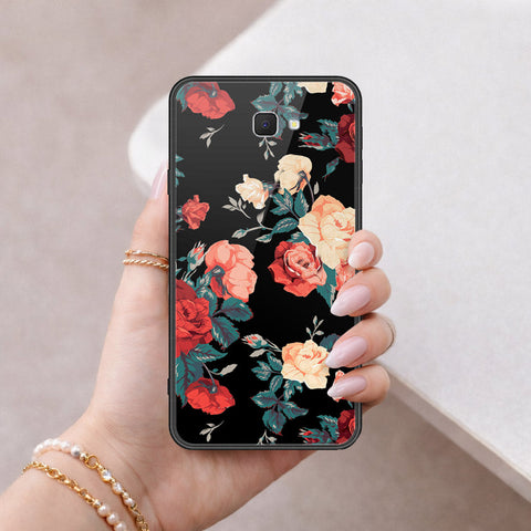 Samsung Galaxy J7 Prime Cover - Floral Series 2 - HQ Ultra Shine Premium Infinity Glass Soft Silicon Borders Case