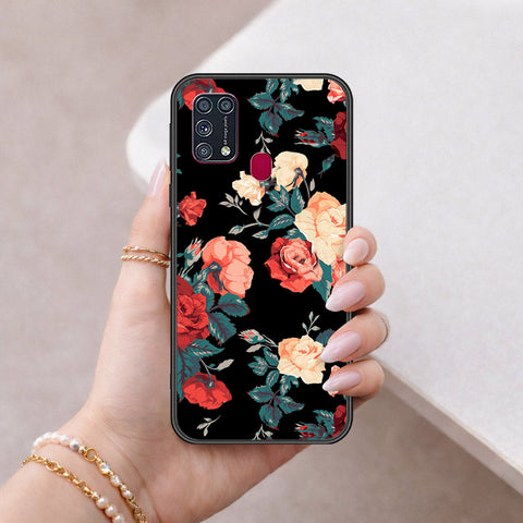 Samsung Galaxy F41 Cover - Floral Series 2 - HQ Ultra Shine Premium Infinity Glass Soft Silicon Borders Case
