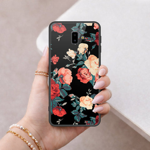 Samsung Galaxy J6 Plus 2018 Cover - Floral Series 2 - HQ Ultra Shine Premium Infinity Glass Soft Silicon Borders Case