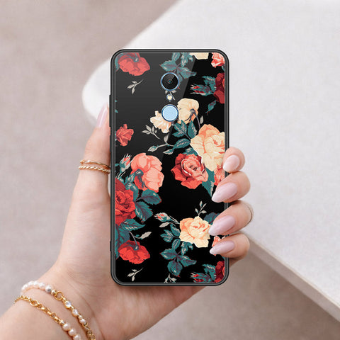 Xiaomi Redmi 5 Cover - Floral Series 2 - HQ Ultra Shine Premium Infinity Glass Soft Silicon Borders Case