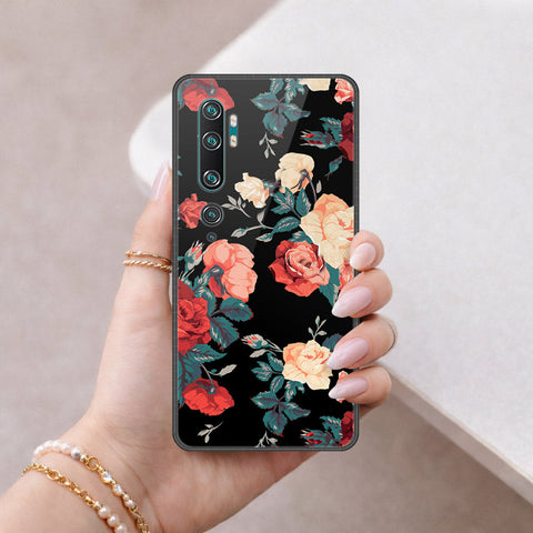 Xiaomi Mi CC9 Pro Cover - Floral Series 2 - HQ Ultra Shine Premium Infinity Glass Soft Silicon Borders Case