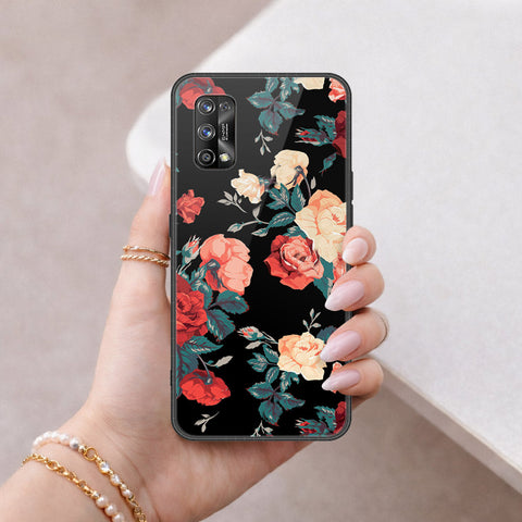 Realme 7 Pro Cover - Floral Series 2 - HQ Ultra Shine Premium Infinity Glass Soft Silicon Borders Case