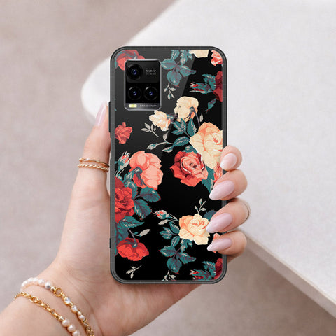 Vivo Y33s Cover - Floral Series 2 - HQ Ultra Shine Premium Infinity Glass Soft Silicon Borders Case
