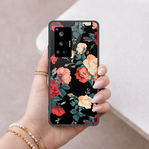 Vivo X70 Pro Cover - Floral Series 2 - HQ Ultra Shine Premium Infinity Glass Soft Silicon Borders Case