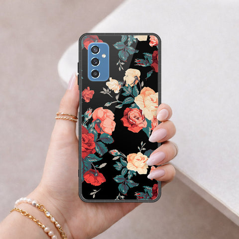 Samsung Galaxy M52 5G Cover - Floral Series 2 - HQ Ultra Shine Premium Infinity Glass Soft Silicon Borders Case