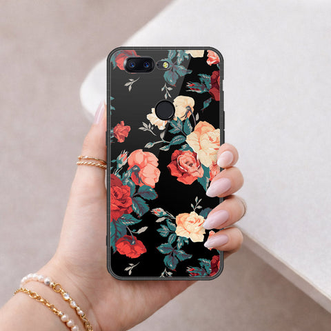 OnePlus 5T Cover - Floral Series 2 - HQ Ultra Shine Premium Infinity Glass Soft Silicon Borders Case