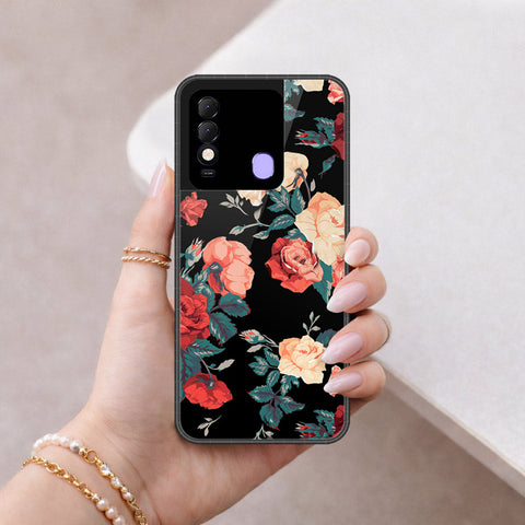 Tecno Spark 8 Cover - Floral Series 2 - HQ Ultra Shine Premium Infinity Glass Soft Silicon Borders Case