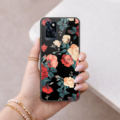 Infinix Note 10 Pro Cover - Floral Series 2 - HQ Ultra Shine Premium Infinity Glass Soft Silicon Borders Case