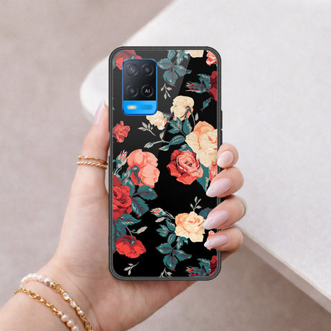 Oppo A54 4G Cover - Floral Series 2 - HQ Ultra Shine Premium Infinity Glass Soft Silicon Borders Case