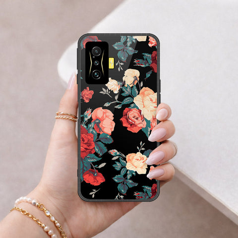 Xiaomi Redmi K50 Gaming Cover - Floral Series 2 - HQ Ultra Shine Premium Infinity Glass Soft Silicon Borders Case