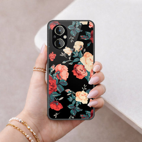 Oppo F21 Pro 5G Cover - Floral Series 2 - HQ Ultra Shine Premium Infinity Glass Soft Silicon Borders Case